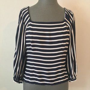 Banana Republic Top Striped Navy and White, Small